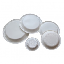 一次性塑膠盤子玉米澱粉餐具水果蛋糕盤燒烤盤