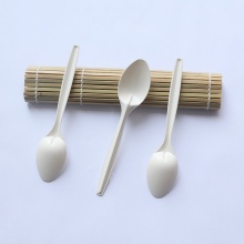 可降解一次性餐具玉米澱粉塑膠白色7寸湯勺飯勺