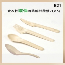 壹次性環保可降解甘蔗漿刀叉勺